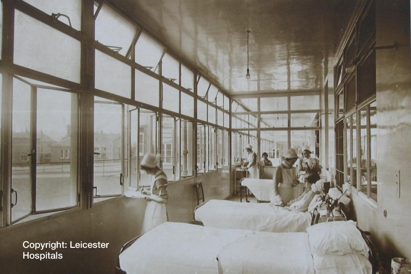 Glass enclosed balcony St Lukes Ward 1934